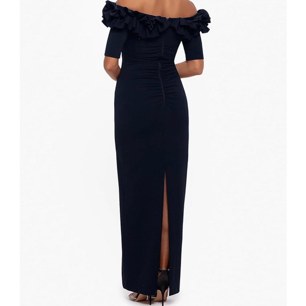 Xscape Strapless Navy Dress- Size 14 - Picture 2 of 13